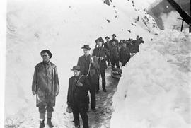 A Great Northern Railway accident at Wellington, Washington in March 1910.