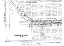 Plat Map of Great Northern Facilities at Post Falls, Idaho, 1916