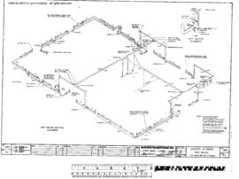 Burlington Northern Engineering Drawing, Yard Office at Edgemont, South Dakota, 1980