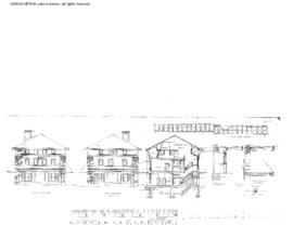 Northern Pacific Engineering Drawing, Depot at Missoula, Montana, 1901