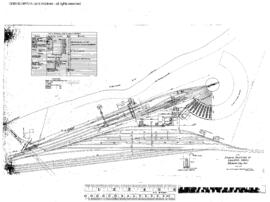 Northern Pacific Engineering Drawing, Roundhouse and Machine Shop at Lewiston, Idaho, 1914