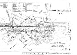 Plat Map of Spokane, Portland, and Seattle Railway Facilities at East Saint Johns, Oregon, 1916