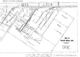 Plat Map of Oregon Electric Railroad Facilities at Enid, Oregon, 1963