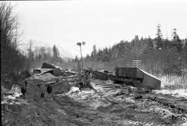 Burlington Northern accident at Index, Washington in 1975.