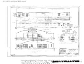 Great Northern Engineering Drawing, Truck Garage at Great Falls, Montana, 1973