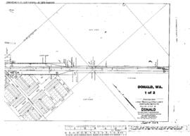 Plat Map of Northern Pacific Facilities at Donald, Washington, undated