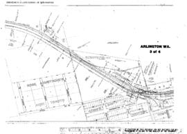 Plat Map of Northern Pacific Facilities at Arlington, Washington, 1921