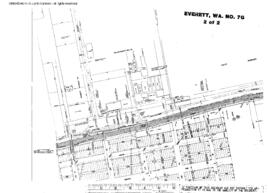 Plat Map of Great Northern Facilities at Everett, Washington, 1960