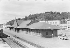 Burlington Northern station at Chehalis, Washington, in 1970.