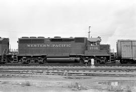 Western Pacific Railroad diesel locomotive 3536 on December 14, 1971.