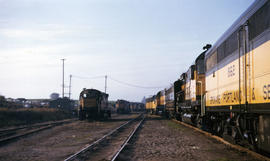 Spokane, Portland and Seattle Railway diesel locomotive 862 at Vancouver, Washington in 1966.