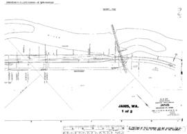 Plat Map of Great Northern Facilities at Janis, Washington, 1914