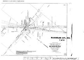 Plat Map of Northern Pacific Facilities at Blakeslee Junction, Washington, 1915