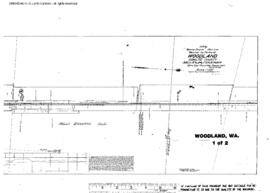 Plat Map of Northern Pacific Facilities at Woodland, Washington, 1910