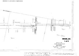 Plat Map of Oregon Electric Railroad Facilities at Dever, Montana, 1914