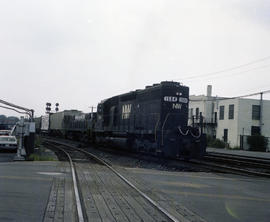 Norfolk & Western Railway diesel locomotive 1584 at Roanoke, Virginia on July 7, 1982.