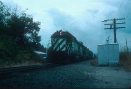 Burlington Northern 8152 at Silvana, Washington in 1990.