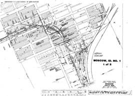 Plat Map of Great Northern Facilities at Moscow, Idaho, 1958