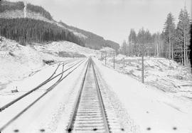 Northern Pacific tracks at Eagle Gorge, Washington, in 1960.