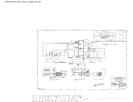 Great Northern Engineering Drawing, Yard Office at Interbay, Washington, 1974