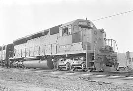 Burlington Northern diesel locomotive 6423 at Tacoma, Washington in 1971.