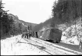 Burlington Northern accident at Index, Washington in 1975.