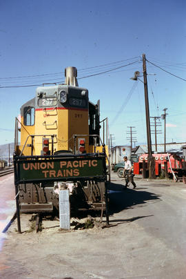 Union Pacific Railroad Company diesel locomotive 297 at Butte, Montana in 1964.