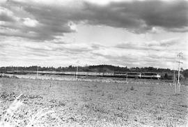 Amtrak passenger train west of Kent, Washington on October 27, 1971.