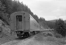 Amtrak passenger train number 8 at Stampede, Washington on September 8, 1974.