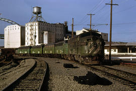 Burlington Northern Railroad Company diesel locomotive 804 at Portland, Oregon in 1978.