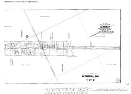 Plat Map of Northern Pacific Facilities at Myrick, Oregon, 1912