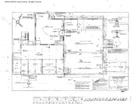 Northern Pacific Engineering Drawing, Yard Office and Tower at Pasco, Washington, 1969