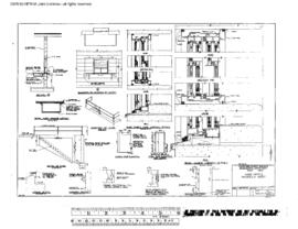 Northern Pacific Engineering Drawing, Yard Office at Missoula, Montana, 1967