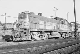 Burlington Northern diesel locomotive 4078 at Vancouver, Washington in 1974.