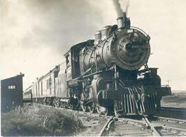 Great Northern Railway steam locomotive 1008 in Washington State, undated.