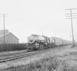 Great Northern Railway steam locomotive number  at South Tacoma, Washington, circa 1938.