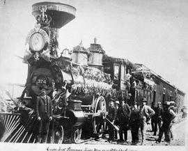 Canadian Pacific Railway passenger train CP 374 at Vancouver, British Columbia on May 23, 1887.