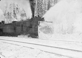 Northern Pacific Railroad Rotary Snowplow Number 10 at Martin, Washington in 1944.