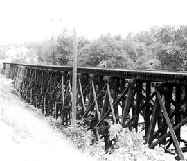 Pacific Coast Railroad bridge at Maple Valley, Washington, circa 1946.