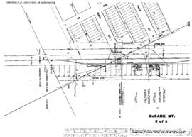 Plat Map of Great Northern Facilities at Mc Cabe, Montana, 1963