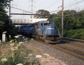 Consolidated Rail Corporation (Conrail) diesel locomotive 6495 at Bowie, Maryland on July 5, 1982.