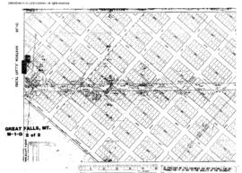 Plat Map of Great Northern Facilities at Great Falls, Montana, 1918