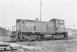 Burlington Northern diesel locomotive 430 at Auburn, Washington in 1971.