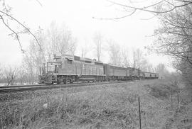 Burlington Northern diesel locomotive 2239 at Ridgefield, Washington in 1971.