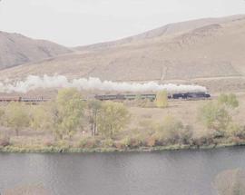 Spokane, Portland & Seattle Railway steam locomotive number 700 at Yakima Canyon, Washington ...