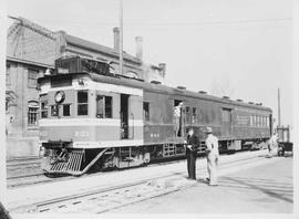 Northern Pacific passenger train number 422 at South Tacoma, Washington, circa 1954.