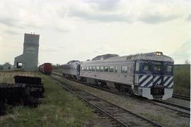 British Columbia Railway Company rail diesel car 11 at Buick, British Columbia on May 30, 1990.