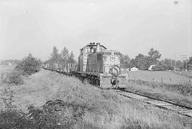 Chehalis Western Diesel Locomotive Number 684 Near Littell, Washington in September, 1975.