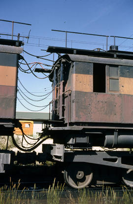 Milwaukee Road electric locomotive E49A at Butte, Montana in 1964.