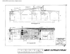 Northern Pacific Engineering Drawing, Roundhouse and Machine Shop at Missoula, Montana, 1963
